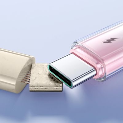14. Kabel Joyroom S-A42 Crystal-Clear Series 3A USB-A - USB-C 1,2m - biały