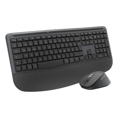 3. Logitech Signature Comfort Plus Combo MK880 for Business klawiatura Dołączona myszka Uniwersalne USB + Bluetooth QWERTZ Niemiecki Grafitowy