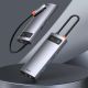 12. HUB Baseus Metal Gleam 6w1 USB-C - USB-C PD 100W 1x HDMI 4K 30Hz 3x USB-A 3.2 1x RJ45 - szary
