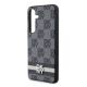 6. Etui DKNY Leather Checkered Mono Pattern & Printed Stripes na Samsung Galaxy S24 - czarne