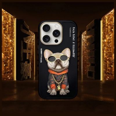 8. Etui Nimmy Glasses Cool Dog na iPhone 16 Pro  - czarne