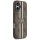4. Etui Guess 4G Printed Stripes MagSafe na iPhone 17 - brązowe
