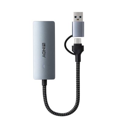5. Lindy 43415 huby i koncentratory USB 3.2 Gen 2 (3.1 Gen 2) Type-C 5000 Mbit/s Szary