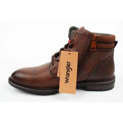 9. Wrangler buty męskie trzewiki George brązowe botki za kostkę na zamek