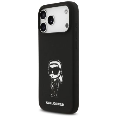 2. Etui Karl Lagerfeld Silicone Karl Sketch & Logo MagSafe na iPhone 17 Pro Max - czarne