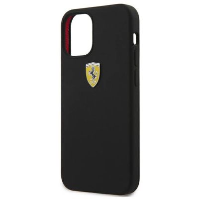 6. Etui Ferrari On Track Silicone na iPhone 12 mini - czarne