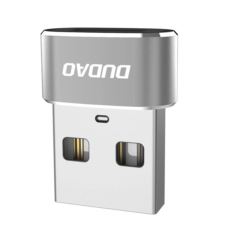 4. Dudao adapter przejściówka ze złącza USB Type-C na USB czarny (L16AC black)