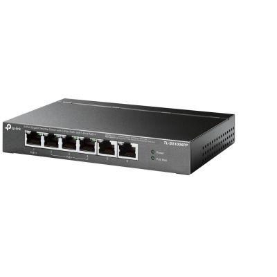 2. Switch TP-Link TL-SG1006PP Gigabitowy przełącznik typu Desktop, 6 portów, w tym 3 porty PoE+ i 1 port PoE++