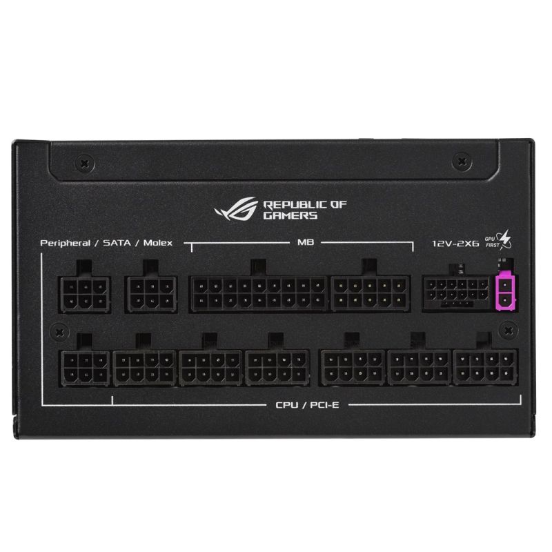 27. ASUS ROG -STRIX-1200P-GAMING-E moduł zasilaczy 1200 W 20+4 pin ATX ATX Czarny, Wielobarwny