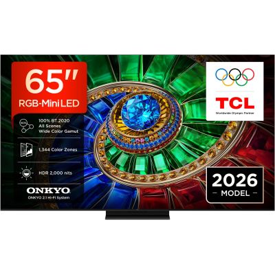 2. TCL RM7L 65RM7L Telewizor 165,1 cm (65") 4K Ultra HD Smart TV Wi-Fi Czarny 2000 cd/m2