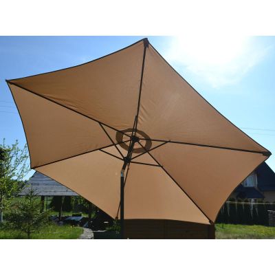 22. PARASOL OGRODOWY 300CM SKŁADANY BEŻOWY