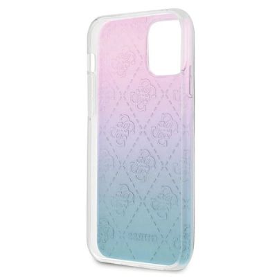 7. Etui Guess 4G 3D Pattern Collection na iPhone 12 mini - niebiesko-różowe