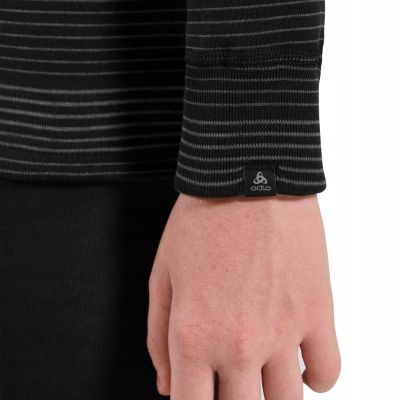 2. Zestaw bielizny dziecięcej Odlo Set long ACTIVE WARM ECO SET roz. 92cm Czarno-Szary