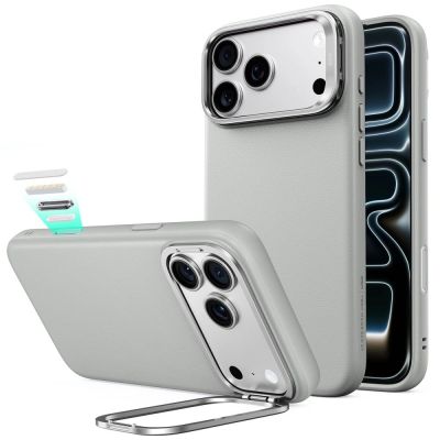 Etui ESR Atelier Kickstand MagSafe na iPhone 18 Pro / 17 Pro - szare
