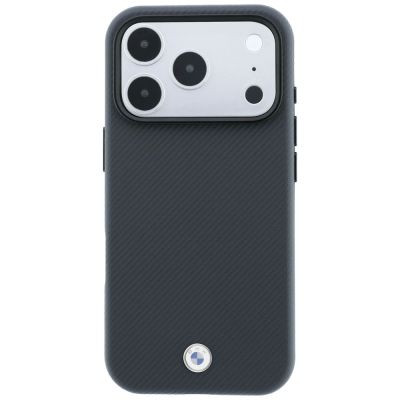3. Etui BMW Sign Kevlar Metal Logo MagSafe na iPhone 18 Pro Max / 17 Pro Max - ciemnoszare