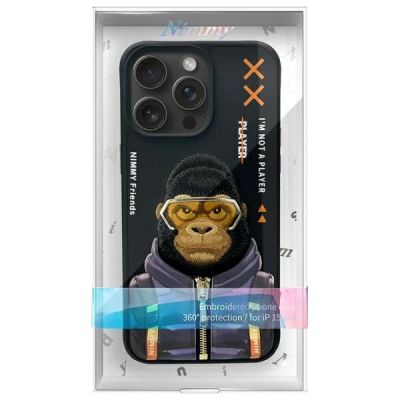 9. Etui Nimmy Cool&Cute 2.0 Monkey na iPhone 15 Pro - czarne