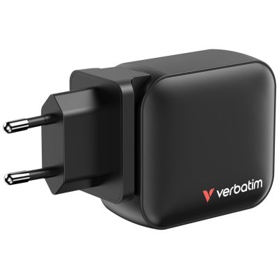 8. Verbatim GaN Charger 100W Uniwersalne Czarny Prąd przemienny Szybkie ładowanie Wewnętrzna