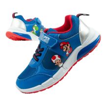Leomil buty sportowe dziecięce sneakersy Super Mario na rzep LED niebieskie