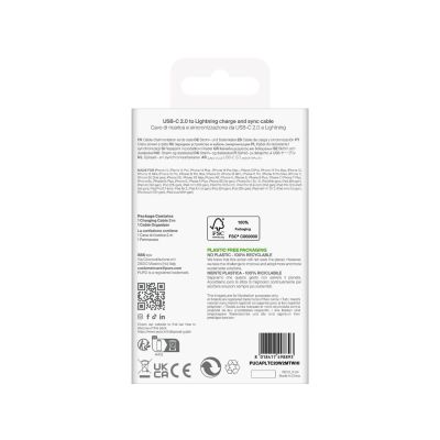3. Kabel Puro TPE 20W USB-C - Lightning 2m - biały