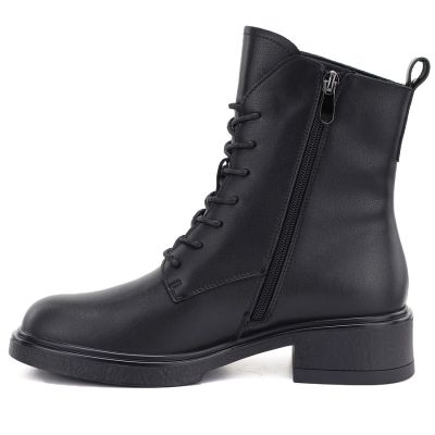 7. Skórzane botki damskie workery czarne D&A S.Barski MK62-7014
