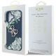 8. Etui Guess Grained Roses Big 4G logo na iPhone 16 - niebieskie