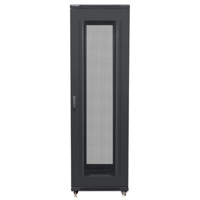 4. LANBERG SZAFA STOJĄCA RACK 19" 42U 800X1000 CZARNA drzwi perforowane