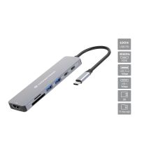 Conceptronic DONN28G Przewodowa USB 3.2 Gen 1 (3.1 Gen 1) Type-C Szary
