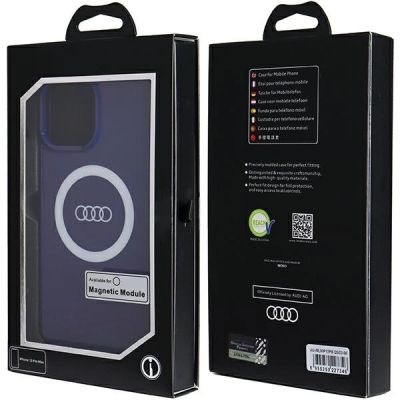 6. Etui Audi IML Big Logo MagSafe na iPhone 13 Pro Max - niebieskie