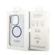 8. Etui Guess Metal Outline Magsafe na iPhone 14 Pro Max - niebieskie