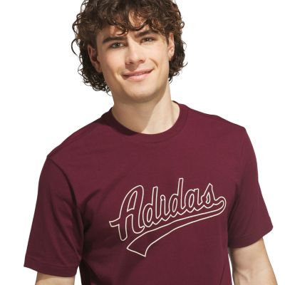4. Koszulka męska adidas Varsity Tailsweep Graphic bordowa KS2180