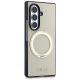 4. Etui Guess Magnetic Ring Stand Grained Classic Logo MagSafe na Samsung Galaxy Z Fold 8 Ultra - beżowe
