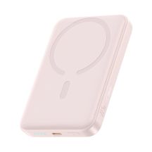 Powerbank Baseus EnerFill FM11 Ultra-Mini 10000mAh 22,5W indukcyjny kompatybilny z MagSafe z białym kablem Basus Simple USB-C 20V/3A 0,3m - różowy