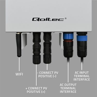 3. Qoltec Inwerter Przetwornica solarna do grzania wody ECO Solar Boost MPPT BYPASS LCD 3kW/4kW Wi-fi
