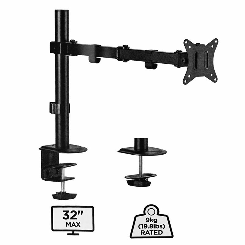 3. GEMBIRD BIURKOWE REGULOWANE RAMIĘ/UCHWYT NA MONITOR 17-32, VESA 100X100MM, DO 9KG