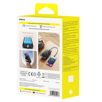 6. Powerbank magnetyczny Baseus EnerFill FM41 20000mAh 20W z kablem USB-C do USB-C 30cm - czarny