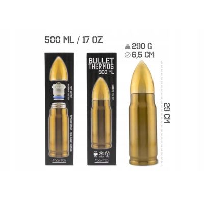 4. Termos Bullet Brass nabój 500 ml