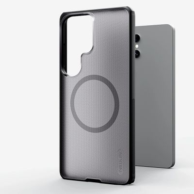 7. Etui Nillkin Super Frosted Shield Pro Magnetic kompatybilne z MagSafe na Samsung Galaxy S26 Ultra - półprzezroczysto-czarne