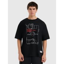 T-shirt oversize z nadrukiem męski 4F 4FRAW25TTSHM3257-20S