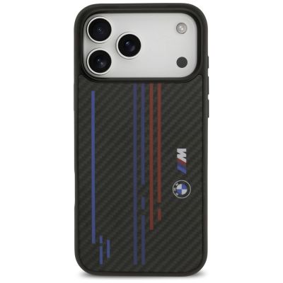 3. Etui BMW M Kevlar Lines & Logo MagSafe na iPhone 17 Pro Max - czarne