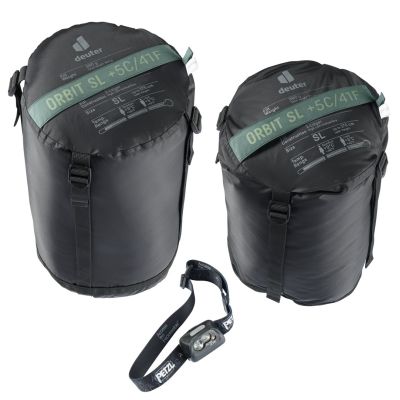 6. Deuter Orbit SL +5C/41F Dorosły Śpiwór typu mumia Tkanina, Polietylenosulfon (PES), Ripstop Zielony