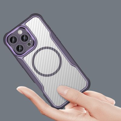 5. Etui silikonowe Leading Series MagSafe do iPhone 16 Pro Max - fioletowe