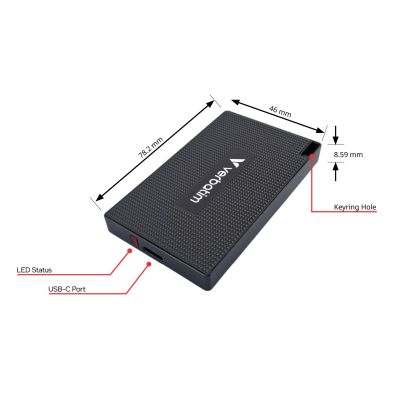 3. Verbatim 32031 Zewnętrzny dysk SSD 1 TB USB Type-C USB 3.2 Gen 2x2 Szary