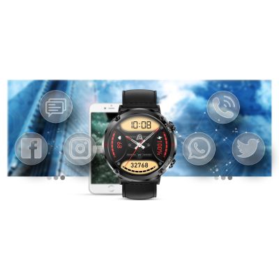 13. Smartwatch Gravity GT21-3 + Czarny Pasek Silikonowy