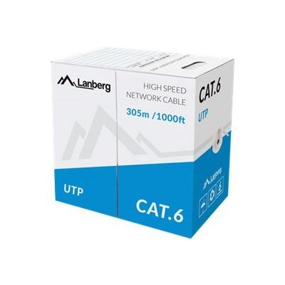 4. LANBERG KABEL LAN UTP 1GB/S 305M DRUT CCA SZARY