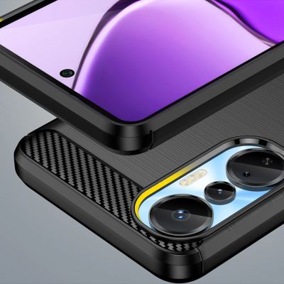 6. Carbon Case etui do Infinix Hot 20S elastyczny silikonowy karbonowy pokrowiec czarne
