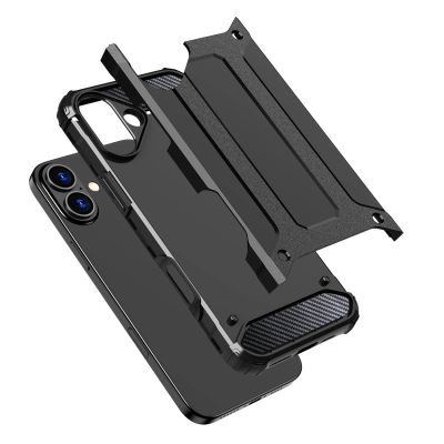 7. Etui Hybrid Armor pancerne na iPhone 16 Plus - czarne