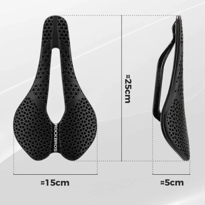 8. Siodełko rowerowe Rockbros LF0214 anatomiczne 3D wodoodporne - czarne