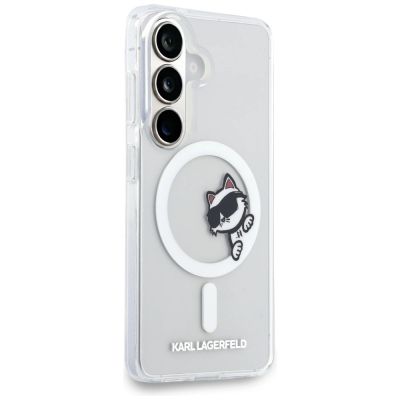 4. Etui Karl Lagerfeld IML Peekaboo Choupette MagSafe na Samsung Galaxy S26 - przezroczyste