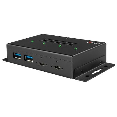 4. Lindy 43094 huby i koncentratory USB 3.2 Gen 2 (3.1 Gen 2) Type-C 10000 Mbit/s Czarny