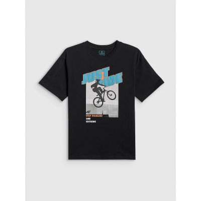 5. T-shirt bawełniany chłopięcy 4F 4FJRSS26TTSHM4169-020S